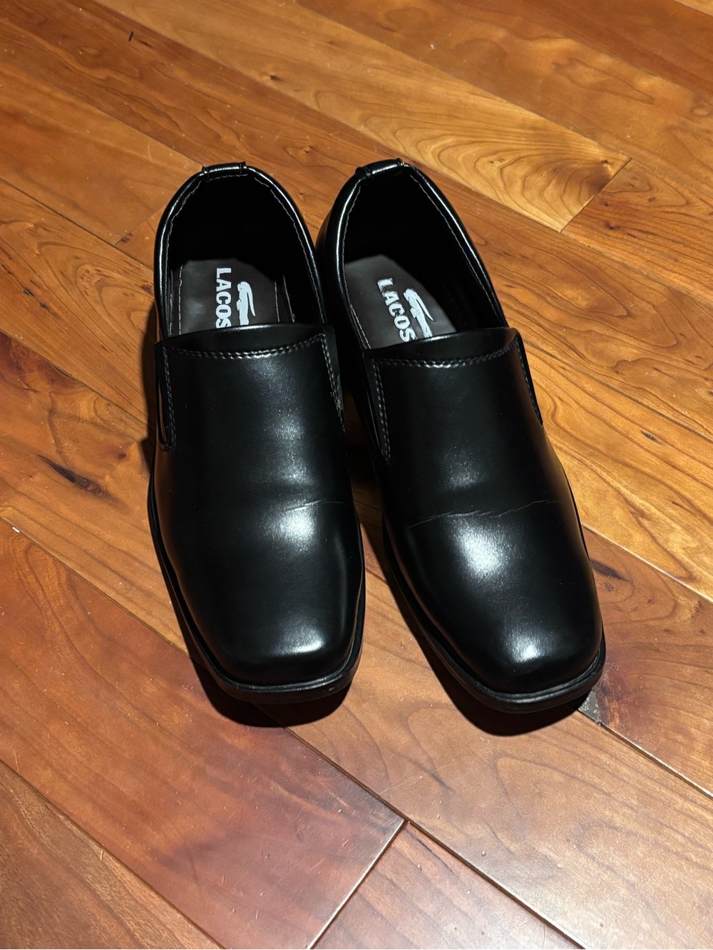 Lacoste Men’s Black Slip-On Leather Loafers